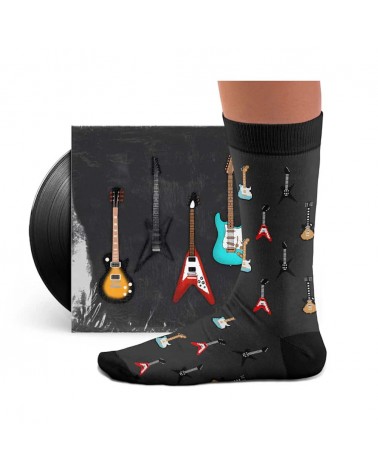 Six-String - Chaussettes à motifs Guitare Sock Affairs jolies pour femme originales pour homme chausset rigolotes drole Suisse