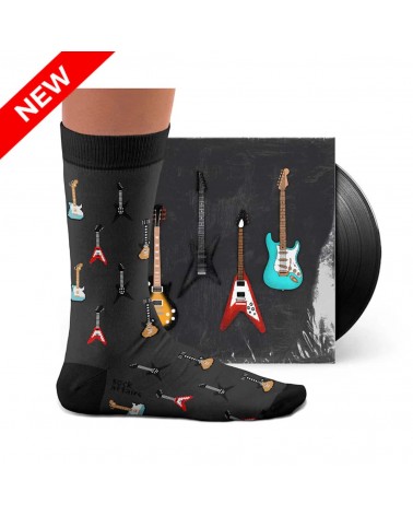 Six-String - Chaussettes à motifs Guitare Sock Affairs jolies pour femme originales pour homme chausset rigolotes drole Suisse