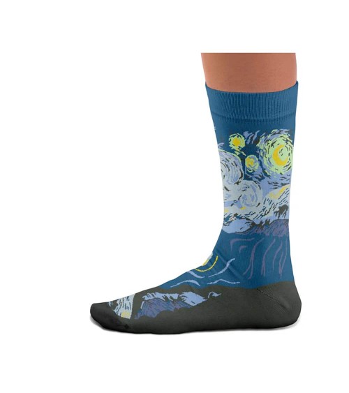 La nuit étoilée - Chaussettes van Gogh Sock Affairs jolies pour femme originales pour homme chausset rigolotes drole Suisse