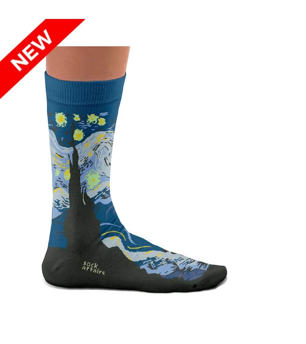La nuit étoilée - Chaussettes van Gogh Sock Affairs jolies pour femme originales pour homme chausset rigolotes drole Suisse