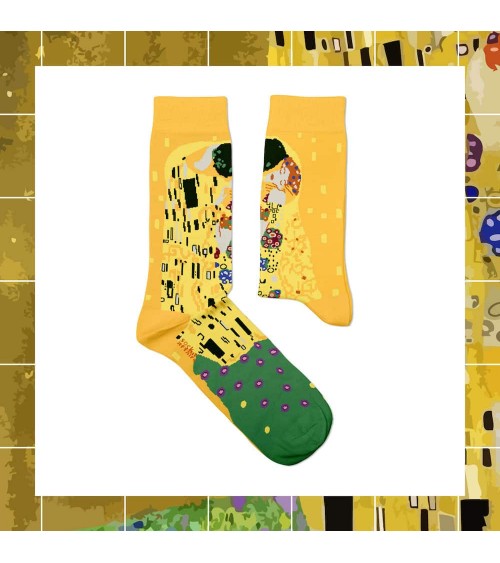 Le Baiser - Chaussettes Gustav Klimt Sock Affairs jolies pour femme originales pour homme chausset rigolotes drole Suisse