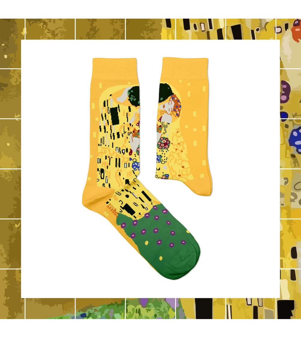 Der Kuss - Gustav Klimt Socken, Kunstsocken Sock Affairs socke kuschelsocken für damen lustig herren farbige coole socken