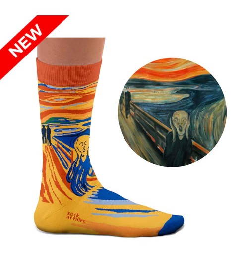 Edvard Munch, Der Schrei - Kunstsocken, Socken mit Motiv Sock Affairs socke kuschelsocken für damen lustig herren farbige coo...