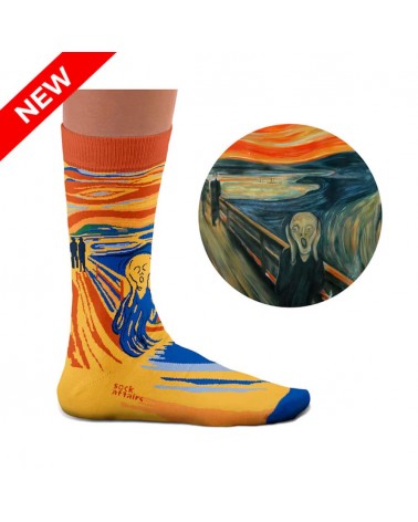 Edvard Munch, Le Cri - Chaussettes originales en coton Sock Affairs jolies pour femme originales pour homme chausset rigolote...