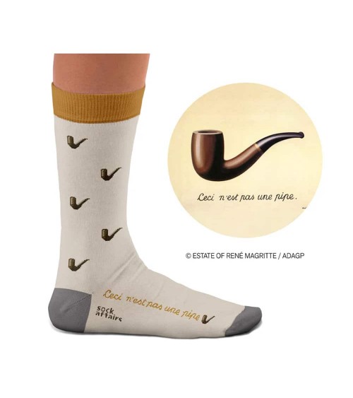 Dies ist keine Pfeife - Kunstsocken René Magritte, Socken mit Motiv Sock Affairs socke kuschelsocken für damen lustig herren ...