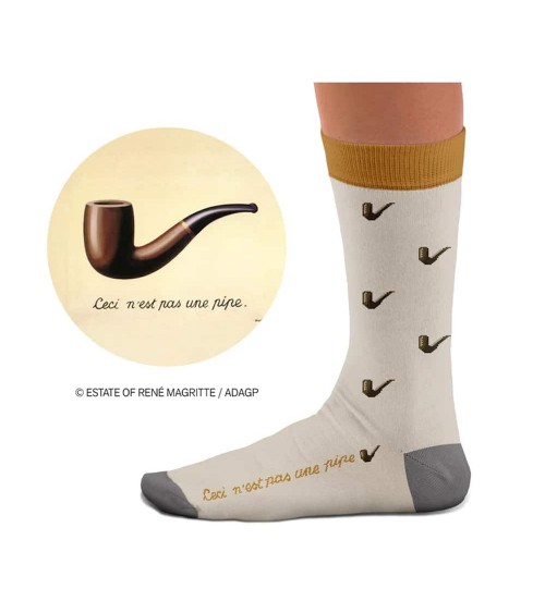 Dies ist keine Pfeife - Kunstsocken René Magritte, Socken mit Motiv Sock Affairs socke kuschelsocken für damen lustig herren ...