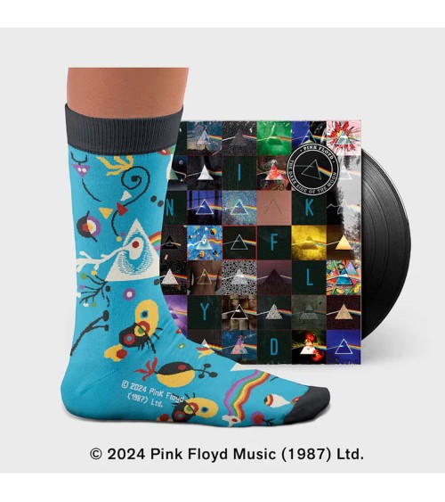 Dark Side of the Moon - Blau - Pink Floyd Musik Socken Sock Affairs socke kuschelsocken für damen lustig herren farbige coole...