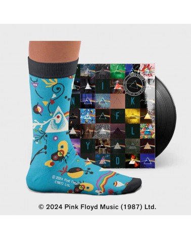 Dark Side of the Moon - Bleu - Chaussettes Pink Floyd Sock Affairs jolies pour femme originales pour homme chausset rigolotes...