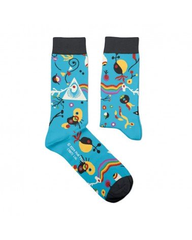 Dark Side of the Moon - Bleu - Chaussettes Pink Floyd Sock Affairs jolies pour femme originales pour homme chausset rigolotes...