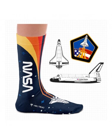 Espace - Chaussettes originales NASA Heel Tread jolies pour femme originales pour homme chausset rigolotes drole Suisse