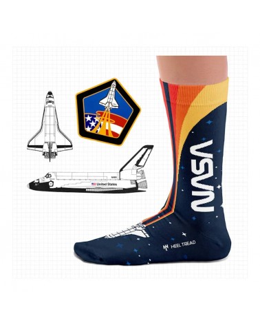 Espace - Chaussettes originales NASA Heel Tread jolies pour femme originales pour homme chausset rigolotes drole Suisse