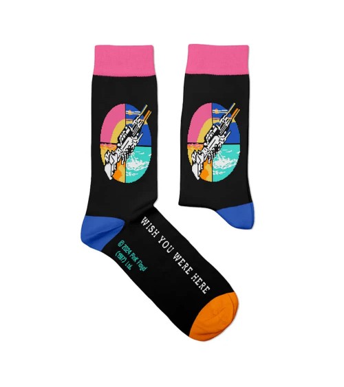 Wish You Were Here - Chaussettes Pink Floyd Sock Affairs jolies pour femme originales pour homme chausset rigolotes drole Suisse