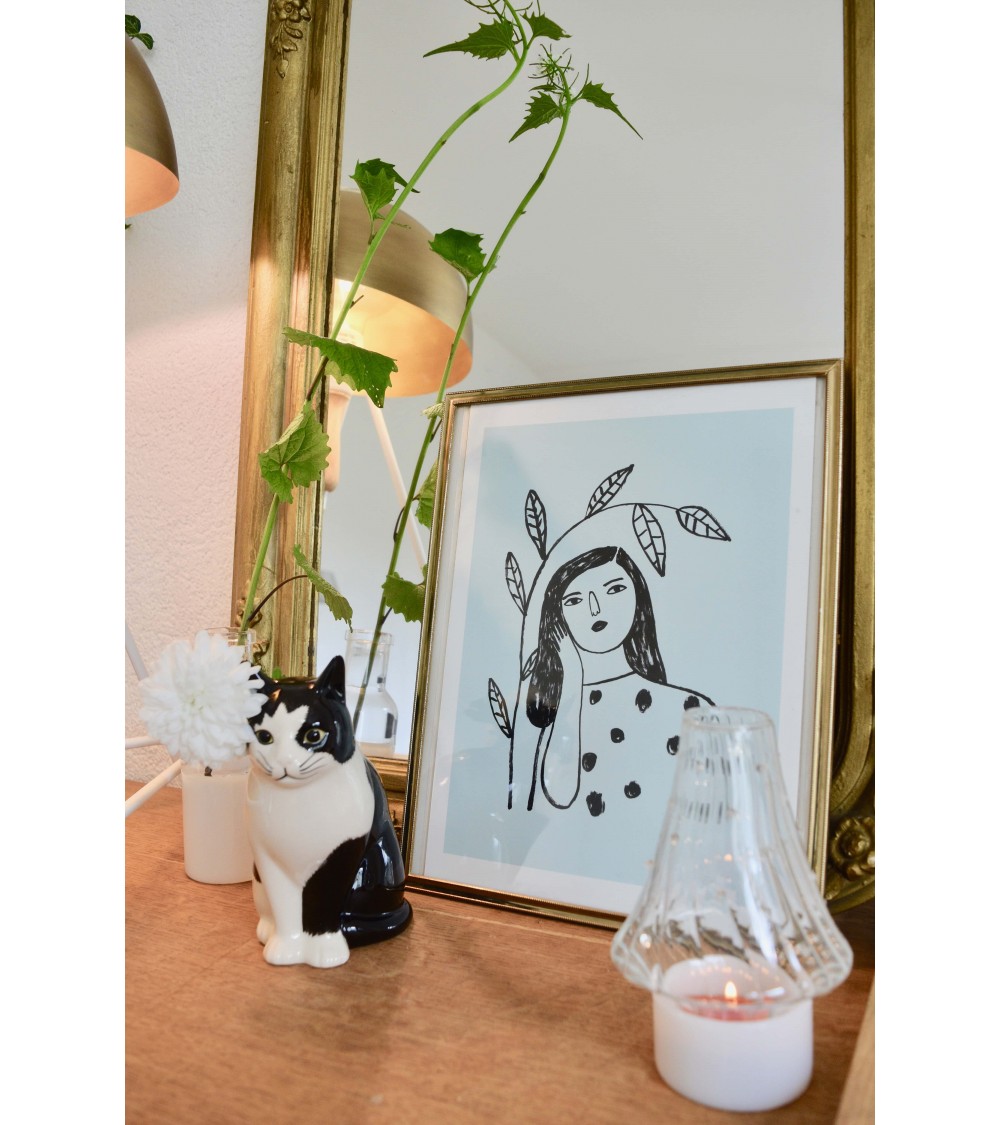 Vaso da fiori piccolo Gatto - Barney Quail Ceramics vasi eleganti per interni per fiori decorativi design kitatori svizzera