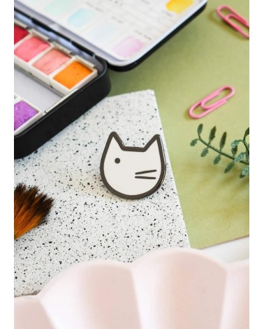 Cat Enamel Pin - Minimalist Cat Art Meowment Niaski broches and pins hat pin badges collectible