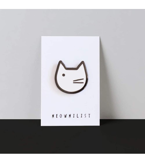 Spilla Gatto - Minimalist Cat Art Meowment Niaski spiritose spille colorate particolari eleganti donna da giacca uomo