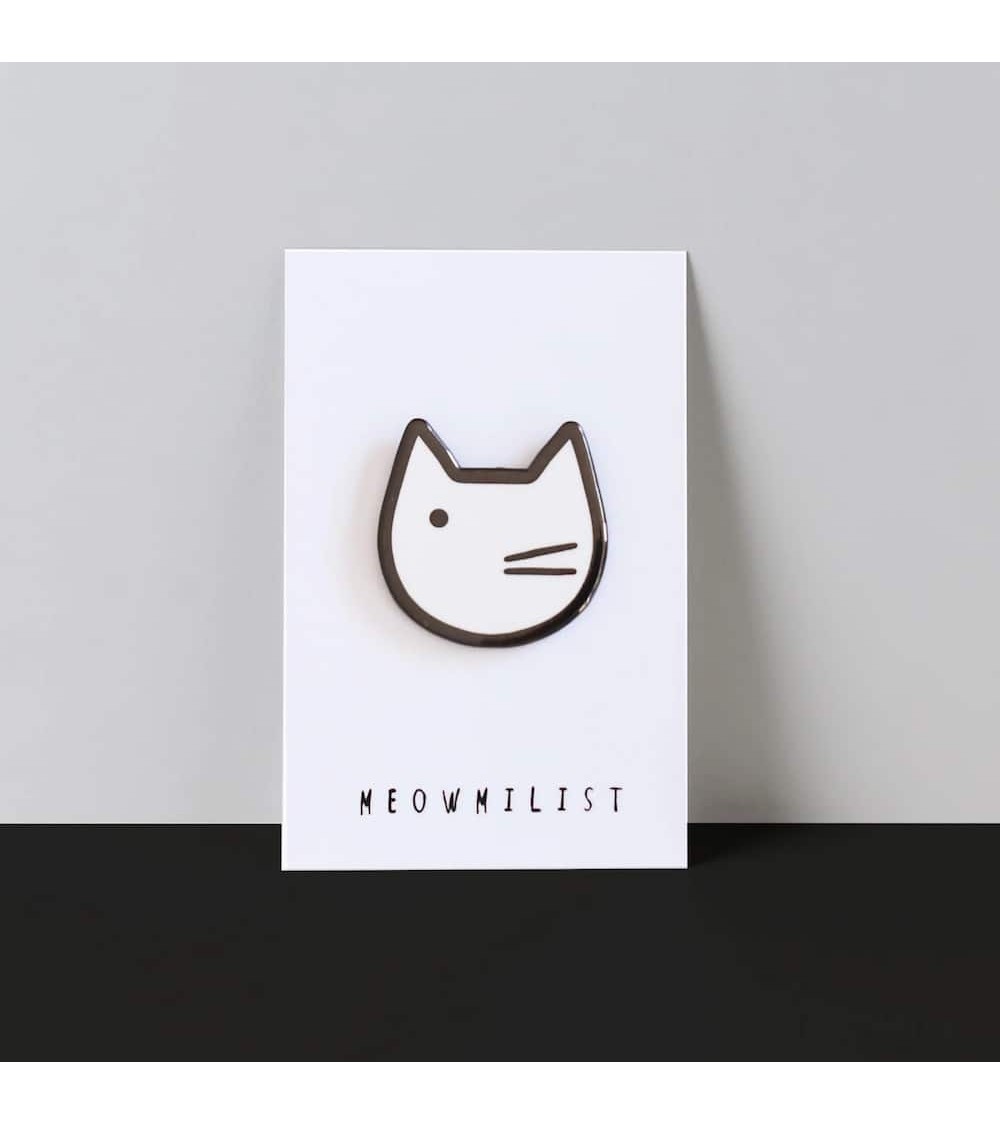 Spilla Gatto - Minimalist Cat Art Meowment Niaski spiritose spille colorate particolari eleganti donna da giacca uomo