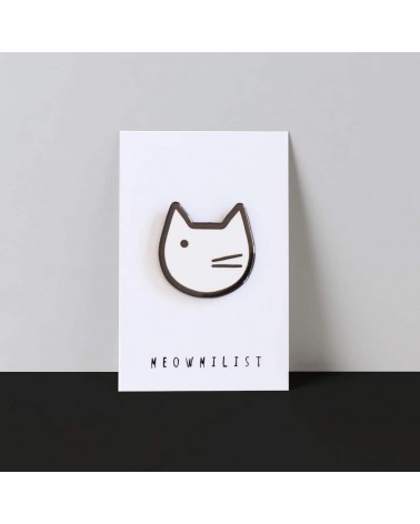 Cat Enamel Pin - Minimalist Cat Art Meowment Niaski broches and pins hat pin badges collectible