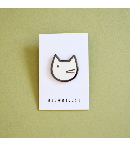 Pin Anstecker, Anstecknadel Katze - Minimalist Cat Art Meowment Niaski Anstecknadel Ansteckpins pins anstecknadeln kaufen