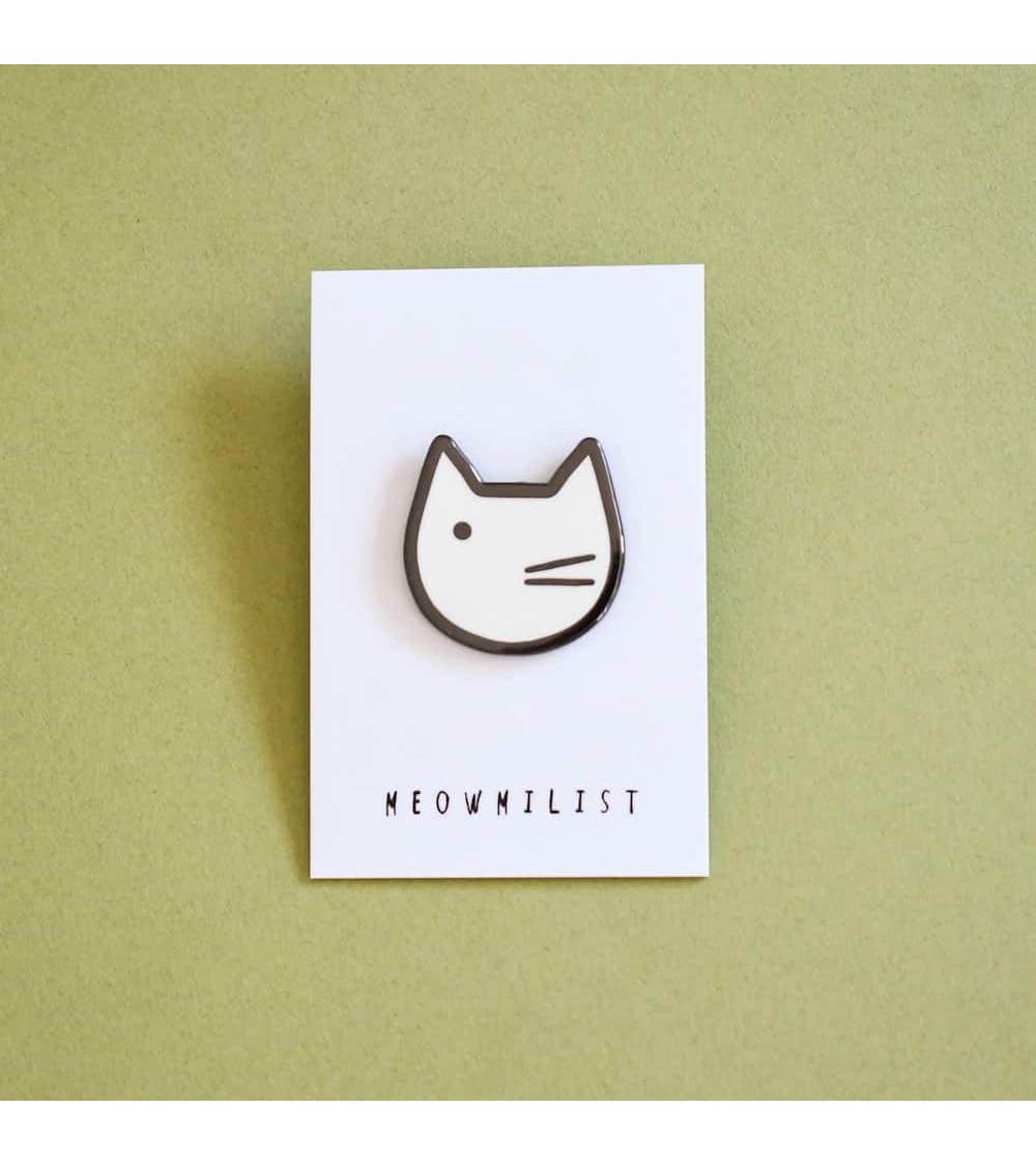 Spilla Gatto - Minimalist Cat Art Meowment Niaski spiritose spille colorate particolari eleganti donna da giacca uomo