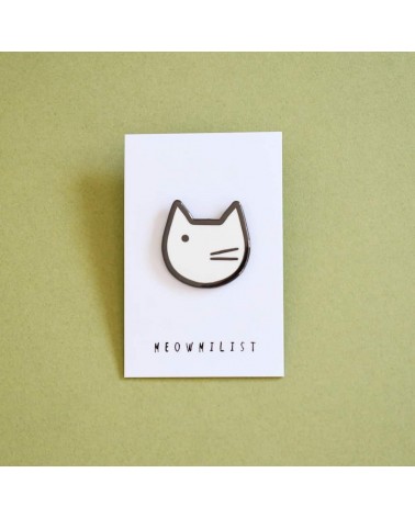 Pin Anstecker, Anstecknadel Katze - Minimalist Cat Art Meowment Niaski Anstecknadel Ansteckpins pins anstecknadeln kaufen