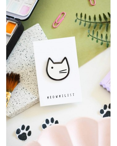 Cat Enamel Pin - Minimalist Cat Art Meowment Niaski broches and pins hat pin badges collectible
