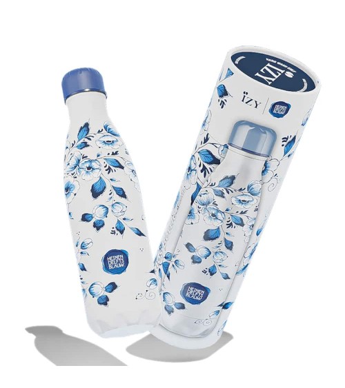 Blossom - Gourde, bouteille Isotherme Bleu de Delft IZY Bottles gourde sport metal d eau aluminium thé design