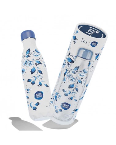 Blossom - Thermos Bootle Delft blue IZY Bottles best water bottle