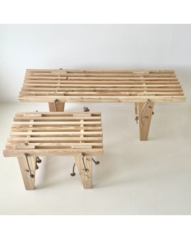 EcoBench 120 cm Larch - Wooden Bench - EXHIBITION MODEL EcoFurn