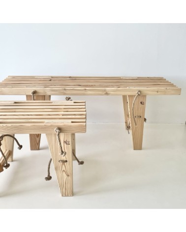 EcoBench 120 cm Lärche - Sitzbank - AUSSTELLUNGSMODELL EcoFurn Kitatori Schweiz kaufen