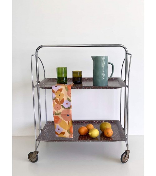 Gerlinol Serving Trolley - Floral Pattern kitatori switzerland vintage furniture design classics