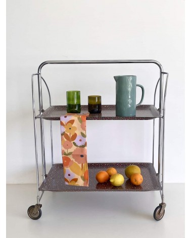 Carrello portavivande Gerlinol - Motivo floreale kitatori mobili Oggetto di design vintage svizzera