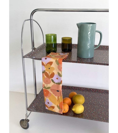 Gerlinol Serving Trolley - Floral Pattern kitatori switzerland vintage furniture design classics