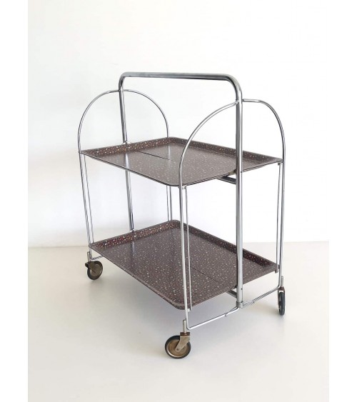 Carrello portavivande Gerlinol - Motivo floreale kitatori mobili Oggetto di design vintage svizzera