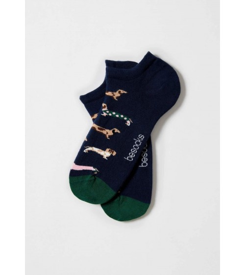 BePets - Ankle sock for women & men - Dog pattern, Dachshund Besocks funny crazy cute cool best pop socks for women men