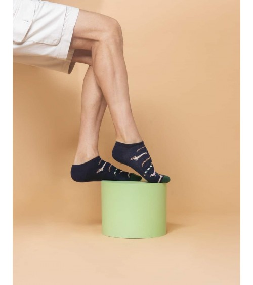 BePets - Ankle sock for women & men - Dog pattern, Dachshund Besocks funny crazy cute cool best pop socks for women men