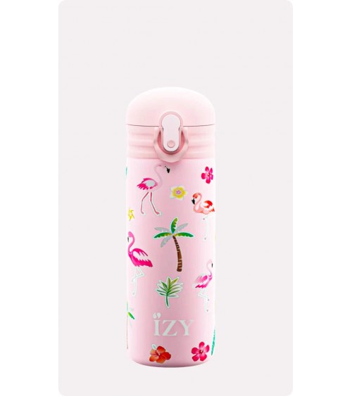 Rosa Flamingo - Kinder Thermo Trinkflasche IZY Bottles trink thermos flaschen wasserflaschen sport kaufen