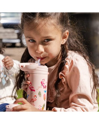 Fenicottero rosa - Bottiglia d'acqua isolata per bambini IZY Bottles borracce termiche