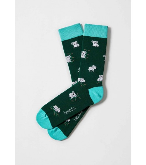 Be Koala - Lustige Socken mit Motiv aus Bio Baumwolle - Grün Besocks socke kuschelsocken für damen lustig herren farbige cool...