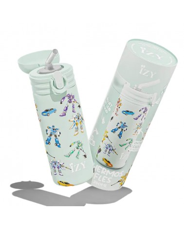 Transformers - Kids insulated water bottle - Green IZY Bottles best water bottle