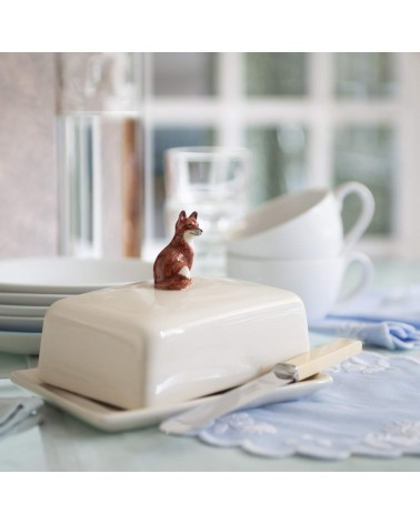 Fox - Ceramic butter dish Quail Ceramics