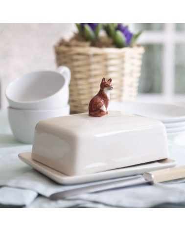 Fuchs - Butterdose aus Keramik, Butterglocke Quail Ceramics butterdosen kaufen