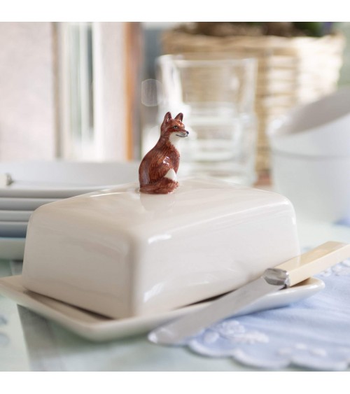 Fuchs - Butterdose aus Keramik, Butterglocke Quail Ceramics butterdosen kaufen