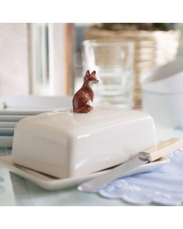 Fuchs - Butterdose aus Keramik, Butterglocke Quail Ceramics butterdosen kaufen
