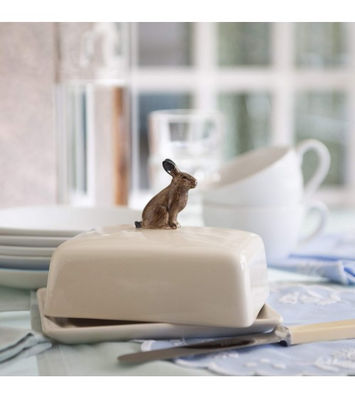 Lepre - Porta burro in ceramica Quail Ceramics da tavola