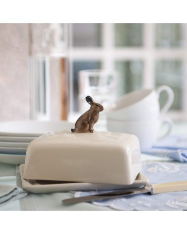 Lepre - Porta burro in ceramica Quail Ceramics da tavola