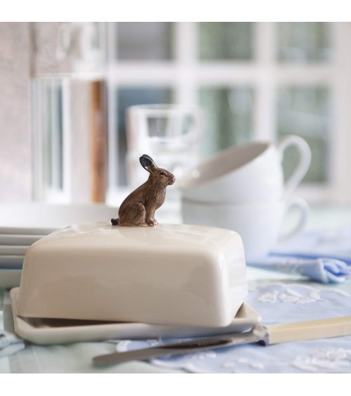 Lepre - Porta burro in ceramica Quail Ceramics da tavola