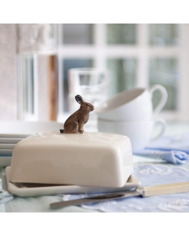 Lepre - Porta burro in ceramica Quail Ceramics da tavola