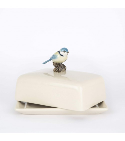 Cinciarella blu - Porta burro in ceramica Quail Ceramics da tavola