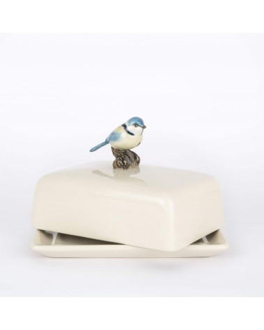 Cinciarella blu - Porta burro in ceramica Quail Ceramics da tavola