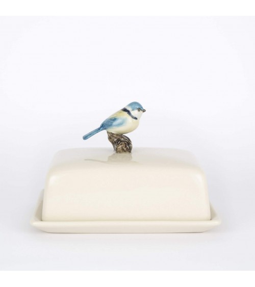 Cinciarella blu - Porta burro in ceramica Quail Ceramics da tavola